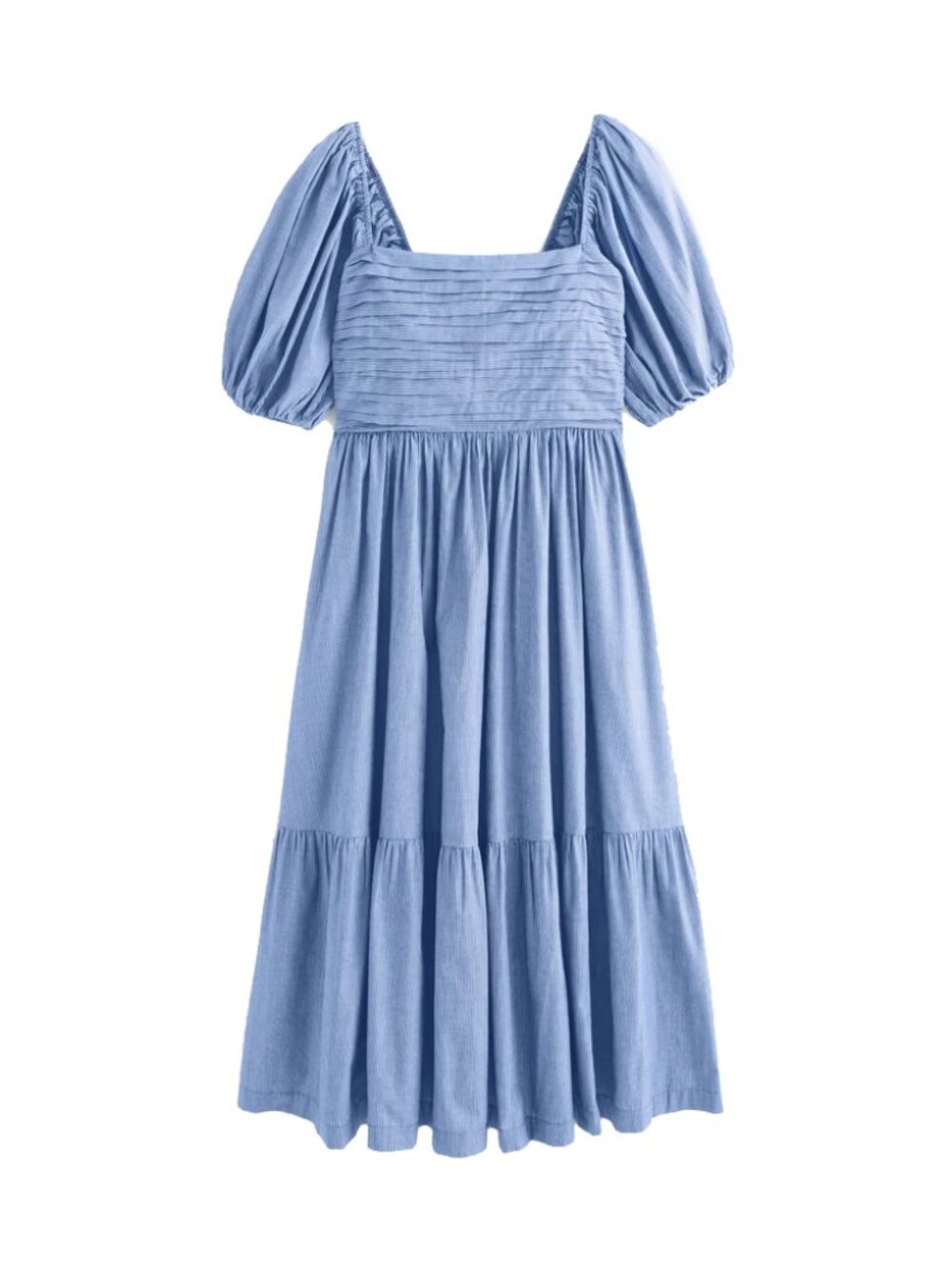 Abercrombie & Fitch Emerson Poplin Puff Sleeve Midi Dress - Picture 3 of 5